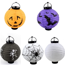 万圣节厂家灯笼酒吧场景装饰杰克灯笼可挂南瓜纸灯笼南瓜灯50g