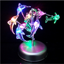 百变造型五彩缤纷水晶花发光树|USB银色底座多款混批送USB电源线