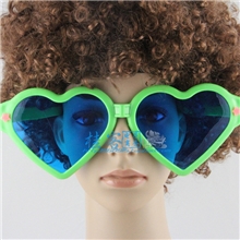 万圣节化妆舞会演出派对搞笑搞怪夸张球迷超大爱心形桃心眼镜批发