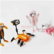 热卖变形机器人手电筒LED灯变形玩具多功能组合电筒创意节能