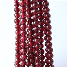 正品AA级天然酒红色石榴石散珠半成品4-7mm批发圆珠配件DIY特价