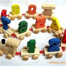 【益智】混批发供应木制玩具成人益智玩具教具数字列车YX145