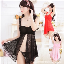 情趣内衣厂家批发性感睡裙情趣套装女式睡衣黑色吊带裙6186