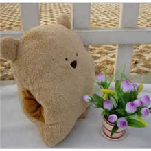 卡通大脸方熊毛绒抱枕靠垫暖手抱枕暖手捂插手枕2款3色可选