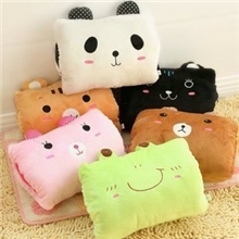 可爱卡通暖手宝抱枕靠垫暖手捂暖手筒轻松小熊毛绒玩具