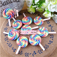 食玩软陶仿真七彩棒棒糖仿真奶油diy手机配件材料Z028[#6]