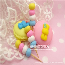 软陶马卡龙仿真奶油配件手机美容diy冰淇淋甜点棒棒糖果蛋糕并干