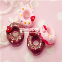 爱心甜甜圈仿真蛋糕奶油配件树脂平底冰淇淋寿司棒冰
