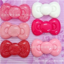 日韩手机美容DIY饰品配件kt圆边大领结60*35mm