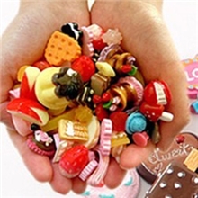 DIYiphone3/4手机美容材料奶油手机壳树脂配件百款混装超值