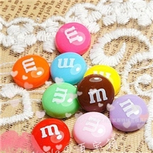 iphone手机贴钻diy树脂材料日本豆仿真可爱精致m豆9色入14mm