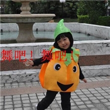 一件代发桔子演出服橘子表演服橙子表演服水果演出服