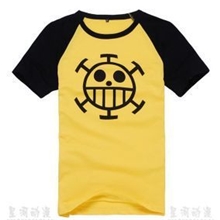 动漫纯棉T恤海贼王罗T恤夏装短袖衬衫纯棉T恤现货