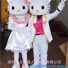 供应情侣KT猫卡通婚纱服装、动漫表演服、动物服装、猫类卡通服饰
