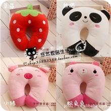 卡通U型枕毛绒护颈枕午睡枕颈椎枕汽车枕靠枕保健旅行u形枕