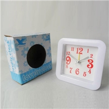 供应SM162141简约方形小闹钟塑料闹钟家居用品