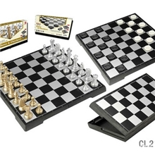 儿童棋类玩具批发2合1金银国际象棋、西洋跳棋