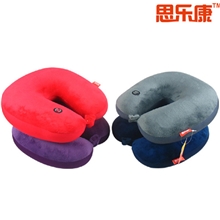 现货批发思乐康品牌单模式U型按摩枕头4色混批支付宝交易