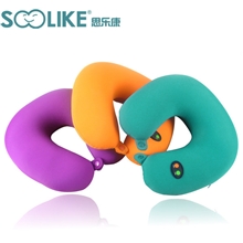 厂家现货批发思乐康高档颈椎按摩枕电动按摩U型颈枕升级版3色