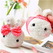 特价韩国可爱情侣饭团兔包包手机挂件毛绒玩具结婚用品礼品礼物