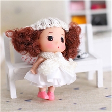 厂家直销毛线帽子迷糊娃娃礼物批发毛绒玩具娃娃礼物RX07-8cm