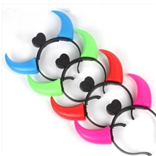 供应发光牛角发夹闪光牛角发箍发光鹿角万圣节演唱会用品