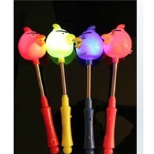 愤怒的小鸟弹簧闪光棒电子卡通莹光棒LED电子棒热卖小玩具批发