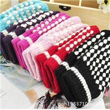 批发时尚菠萝半指手套/露指针织手套/冬季保暖手套/义乌厂家库存