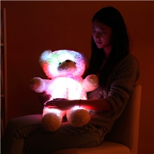 大号60cm发光泰迪熊公仔七彩发光公仔创意抱抱熊生日礼物