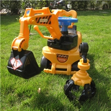 童车批发出口韩国可坐挖土机儿童挖掘机工程车宝宝助步玩具车