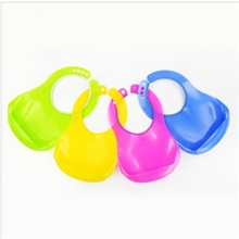 考比婴儿防水围兜兜立体硅胶大号软饭兜宝宝围嘴四档可调节