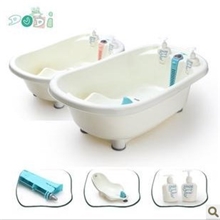 感温婴儿浴盆宝宝洗澡盆儿童沐浴盆配浴床液压壶