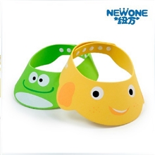 纽万正品宝宝儿童浴帽可调节粘扣式加厚婴儿洗头帽