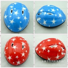 产家直销轮滑泡沫头盔精美卡通小六孔头盔儿童轮滑头盔