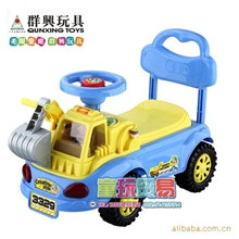 批发供应群兴3329童车猪仔车/儿童学步车工程车