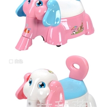 厂家直销快乐象5710多功能卡通车儿童三轮车靠背带音乐便盆