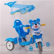 本厂供应高档塑料卡通头儿童手推三轮车低价销售