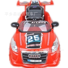 本厂直销爱童新款带尾翼双驱儿童电动车电动汽车七彩灯电瓶车童车