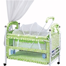 供应醒目仔9888儿童游戏床铁床婴儿床带可推小床