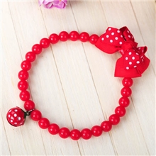 红红草莓白点点蝴蝶结宠物项链项圈脖圈