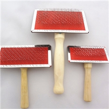 批发宠物木梳子狗梳子木梳针梳带白珠子的宠物针梳狗刷子小号