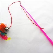 带老鼠的逗猫棒兔毛铃铛带老鼠逗猫棒猫咪玩具宠物用品批发