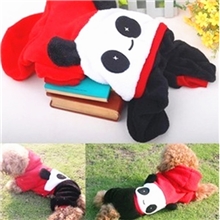 中国熊猫红色幸福熊猫狗衣服宠物衣服小狗泰迪贵宾秋冬装