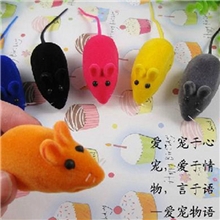 彩色发声植绒橡胶小老鼠逼真宠物猫咪狗狗玩具猫咪最爱玩具厂家