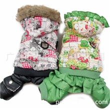 2013冬宠物狗衣服四腿加厚奢华情侣棉服卡通熊宠物狗服装批发