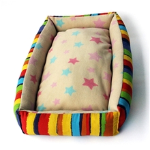 新款七彩条纹宠物窝垫长方形狗窝防潮防滑厂家直销免费包换