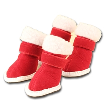 圣诞红宠物休闲鞋狗狗保暖舒适运动休闲鞋批发