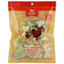 厂家直供拍拖宝贝袋装犬用除臭饼干适合所有狗狗饼干100克