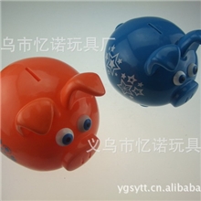 【优质】供应环保搪胶玩具储蓄罐这款猪可以装到500元左右的硬