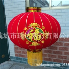 【厂家直销】最畅销的喜庆植绒灯笼春节灯笼批发可定制广告